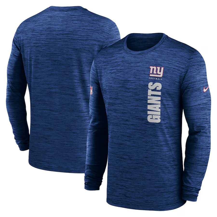 Men New York Giants blue 2024 Nike NFL long sleeve t shirts->nfl t-shirts->Sports Accessory